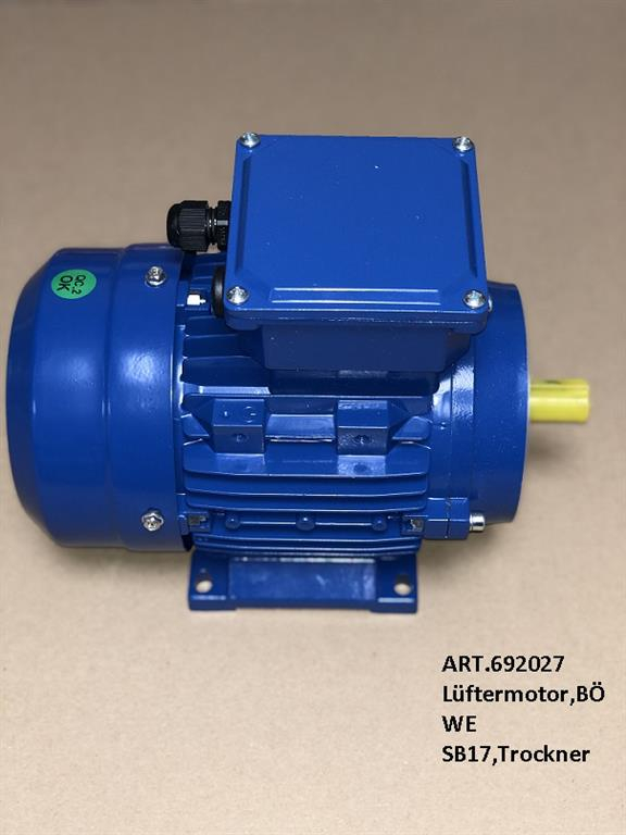 Fan motor,50Hz,BÖWE SB-11-17-28-33TP dryer without air recycling