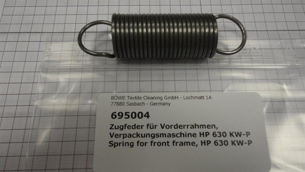 Spring for front frame, HP630 KW-P