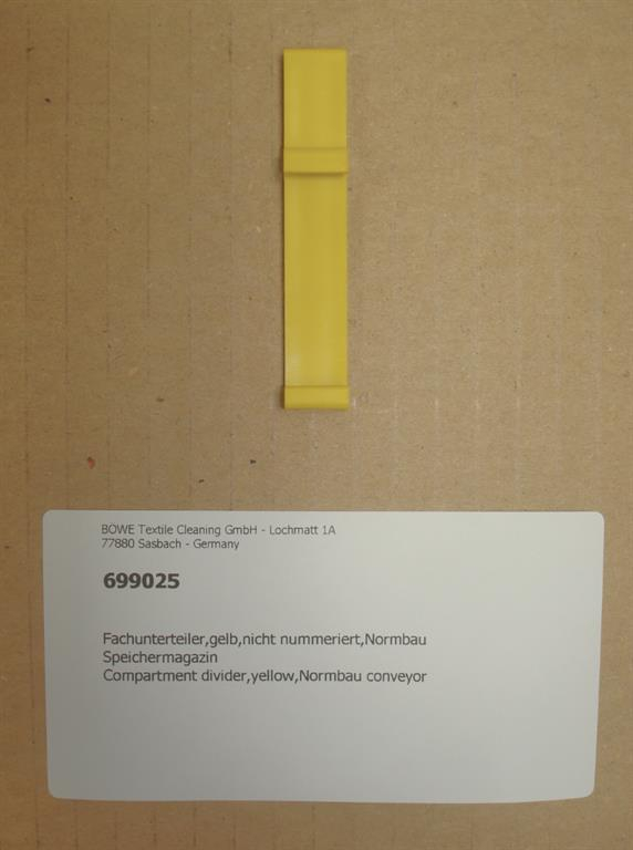 Fachunterteiler,gelb,nicht nummeriert,Normbau Speichermagazin