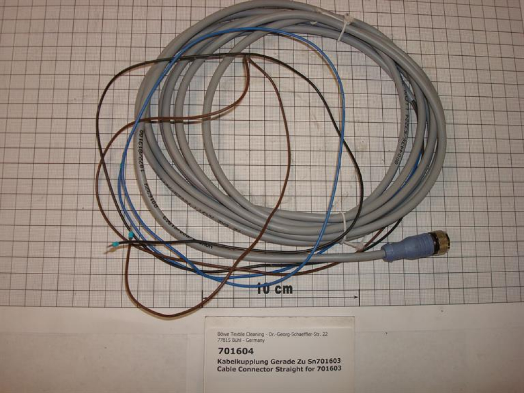 Cable connector straight to 701603 (CS3000)
