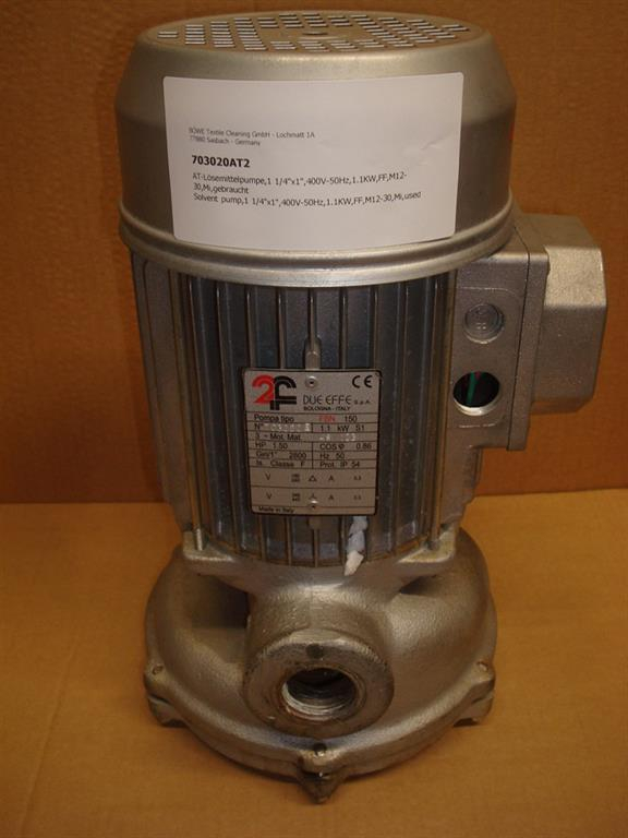 AT-Lösemittelpumpe,1 1/4"x1",400V-50Hz,1.1KW,FF,M12-30,Mi,gebraucht