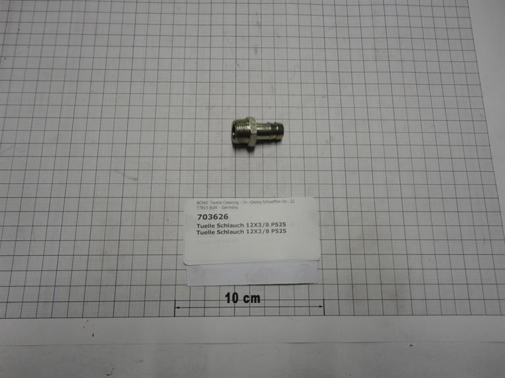 Hose nipple,3/8"x12mm,P525