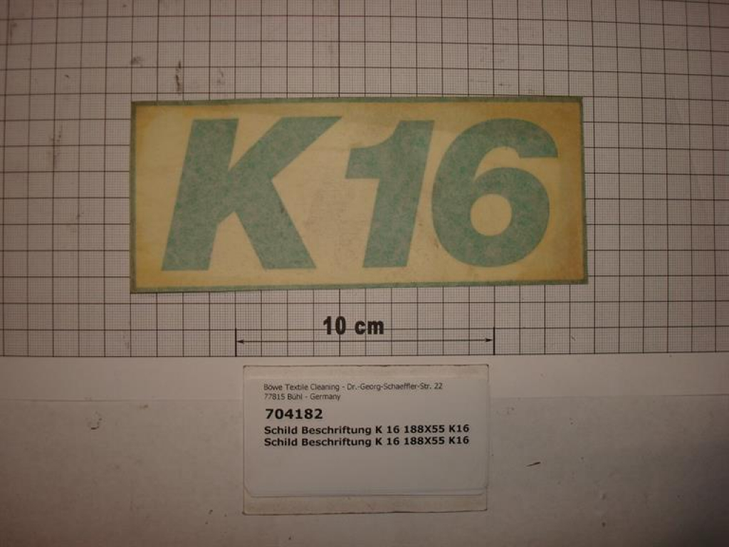 Label,"K16",55x188mm,green