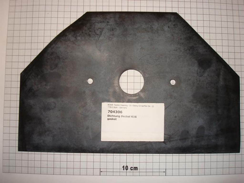 Gasket,square,210x326x2mm,3-holes,for cover,K16