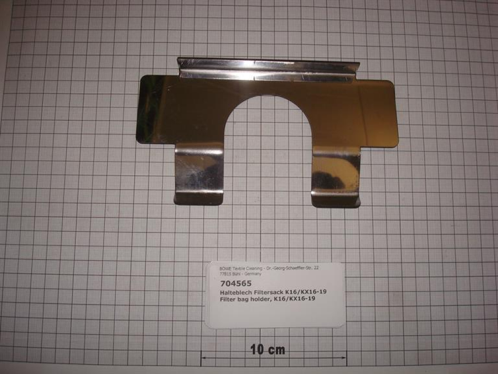 Halteblech Filtersack,K16,KX16,KX19
