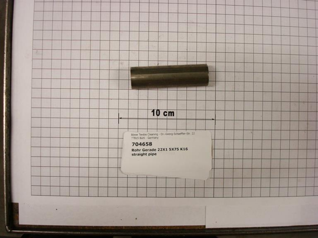 Pipe,straight,22x1,5x75mm