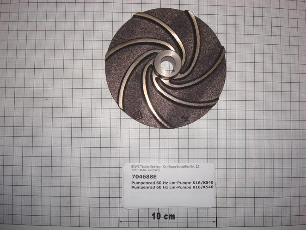 Pumpenrad,DM14x120x24mm hoch,7 Fluten, Lösemittelpumpe,60Hz,K16,K540