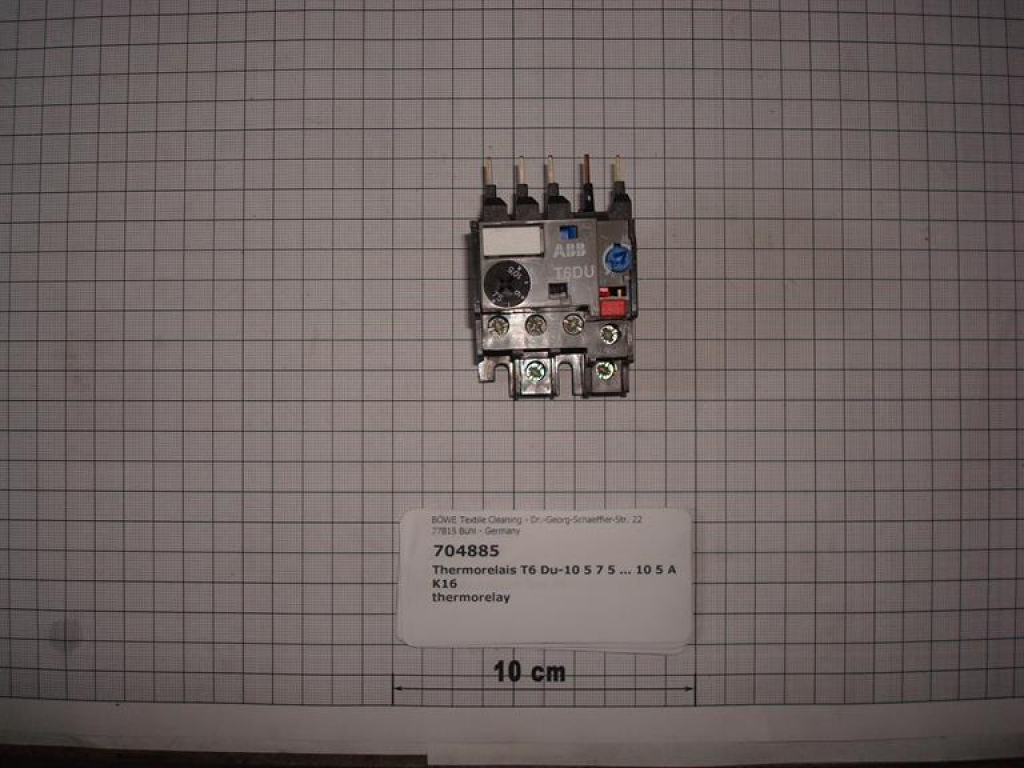 Thermal relay,T6 DU-10,5, 7,5-10,5 A