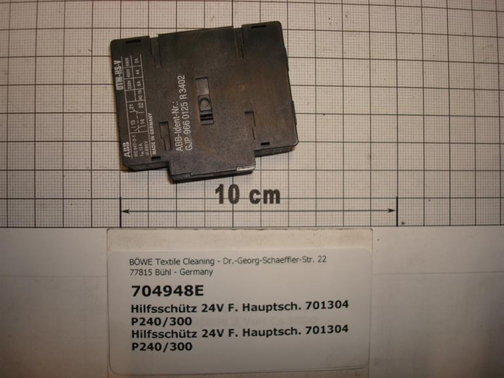 Auxiliary switch for 701304