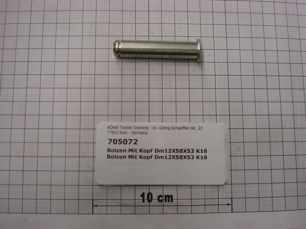 Bolt with head 12x58x53