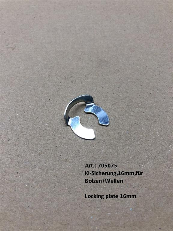 Locking plate 16mm for bolts and shafts