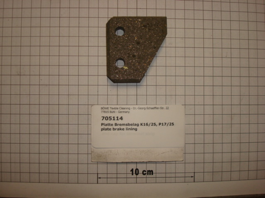 Bremsplatte,Bremsbelag,58x63x12mm, Jurid,K16,K25,P17,P25