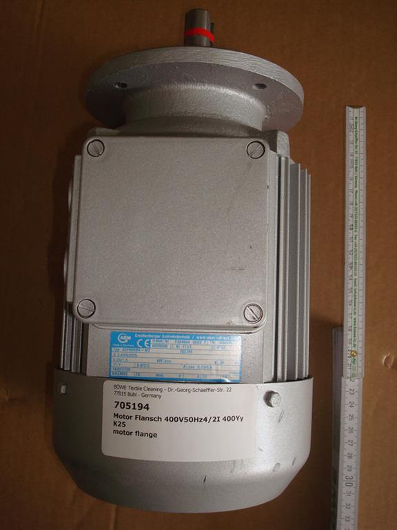 Fan motor,400V-50Hz,1,5KW,Dia20mm,K25,P25