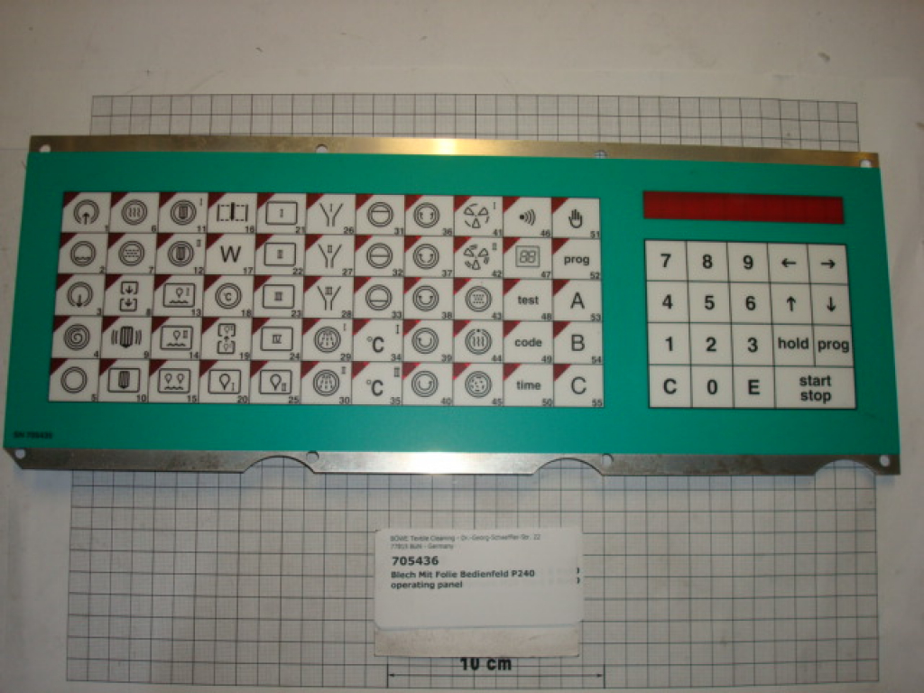 Foil for operating panel P240-300