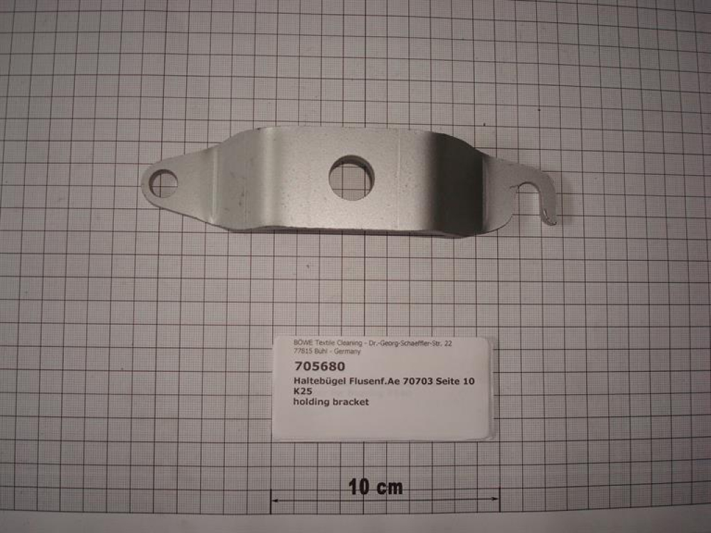 Holding plate lint filter,40x176x6mm,K16II,K25,P17,P25