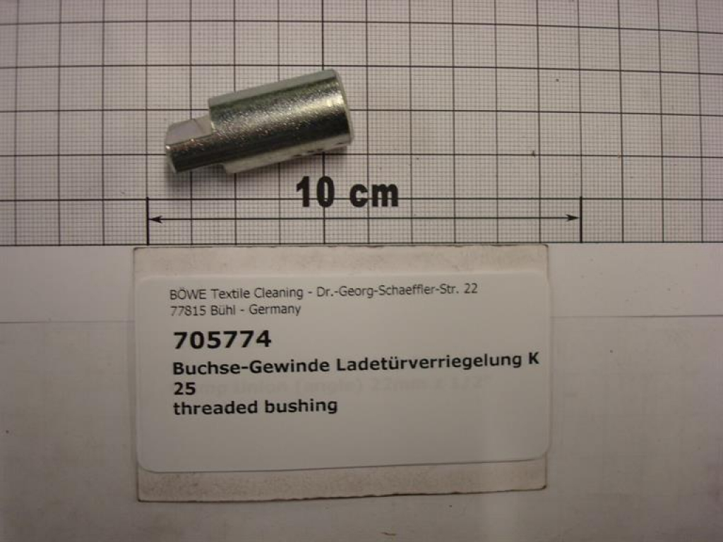 Threaded bush loading door lock