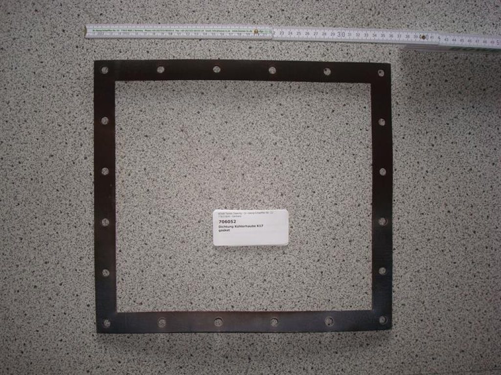 Gasket,square,330x360x4mm,20-holes,for cooler cover,K17