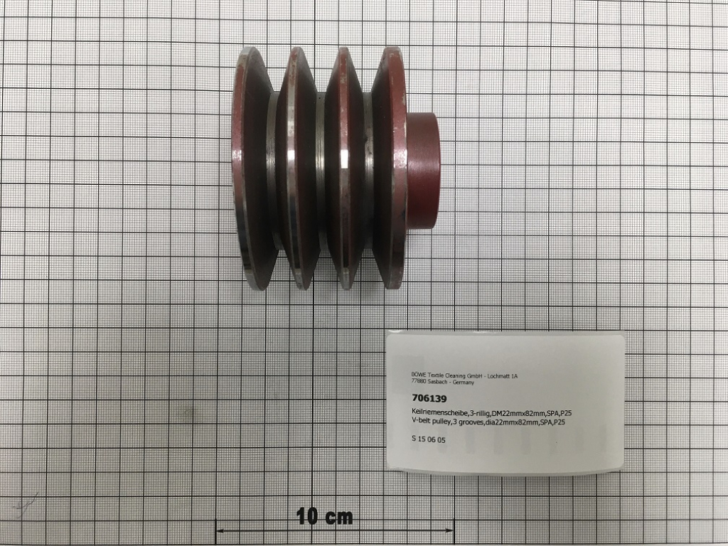 V-belt pulley,3 grooves,dia22mmx82mm,SPA,P25