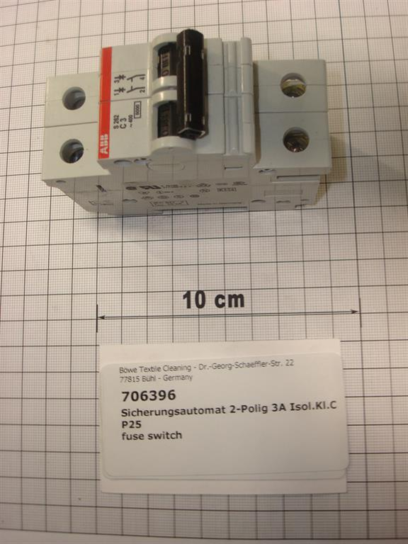Circuit breaker 2 pole, 3A