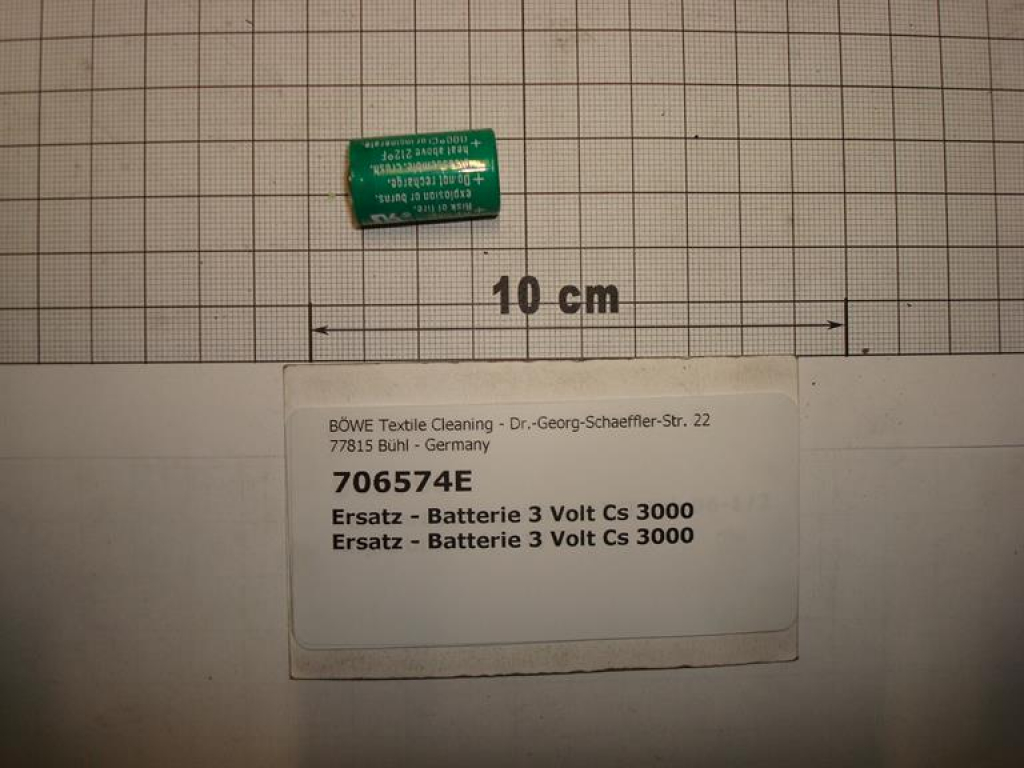 Battery for CS3000 board