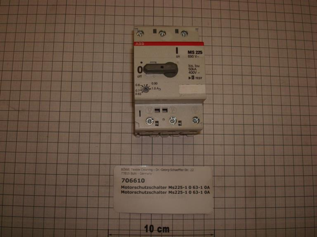 Motor protection switch MS225-1 0 63-1 0A