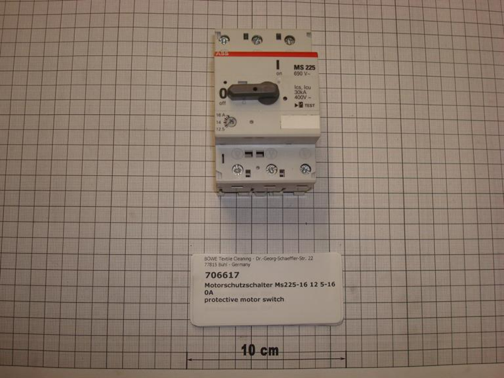 Motor protection switch MS225-16 12,5-16,0A