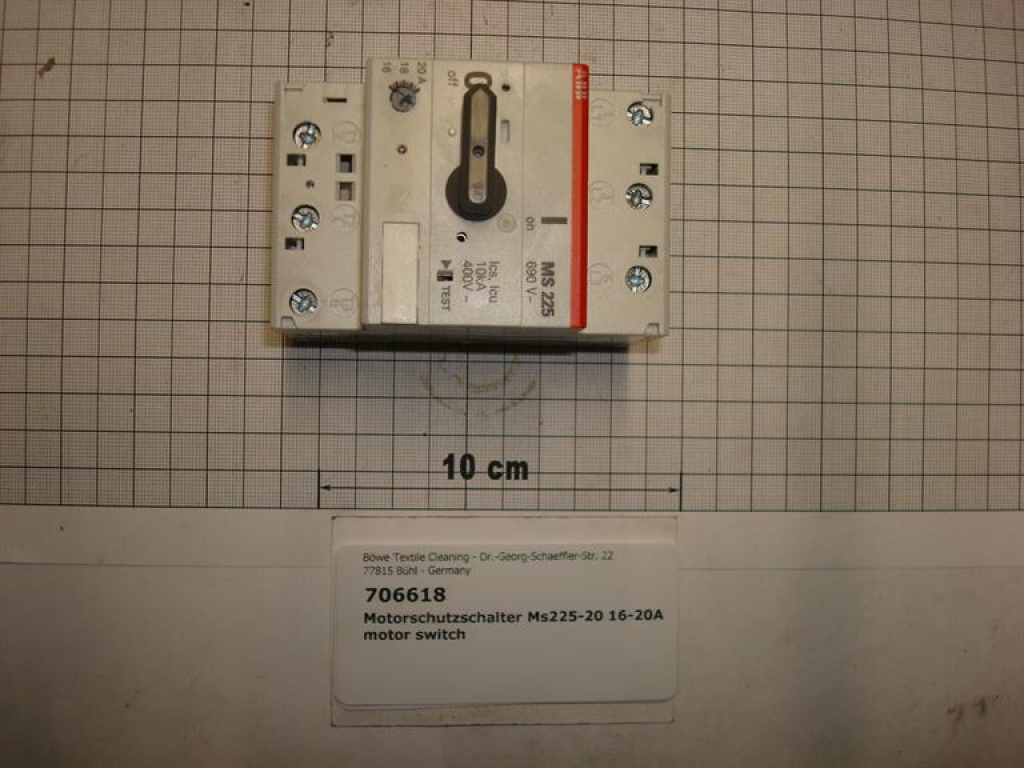 Motor protection switch MS225-20 16-20A