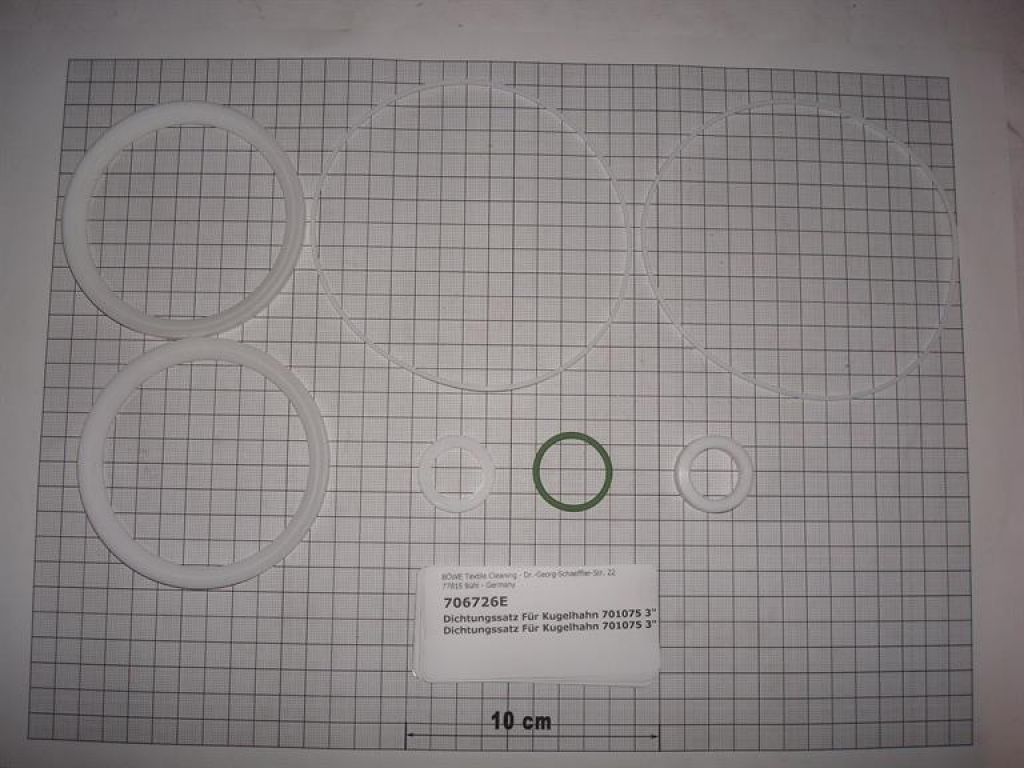 Gasket kit for ball valve 701075 3"