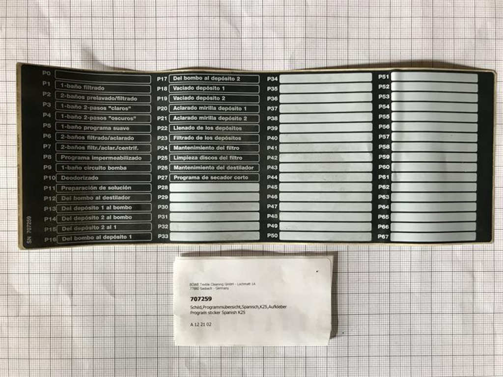 Program sticker Spanish K25