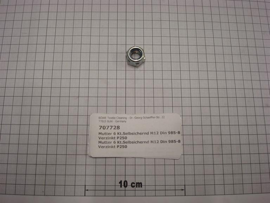 Hexagon nut DIN985,M12,8,galvanized