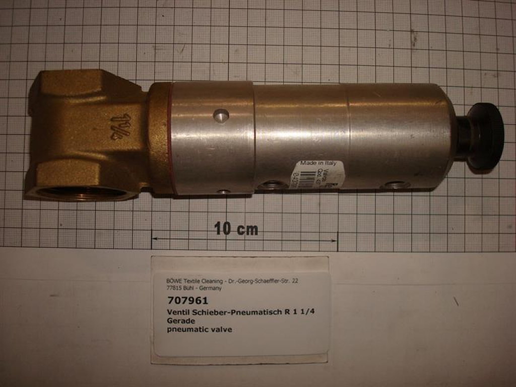 Gate valve pneumatic,1 1/4",straight