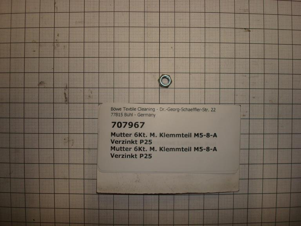 Hexagon nut DIN985,M5,8,galvanized