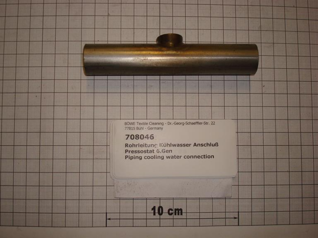 Piping cooling water connection with socket 1/4",22x100mm,P12-18