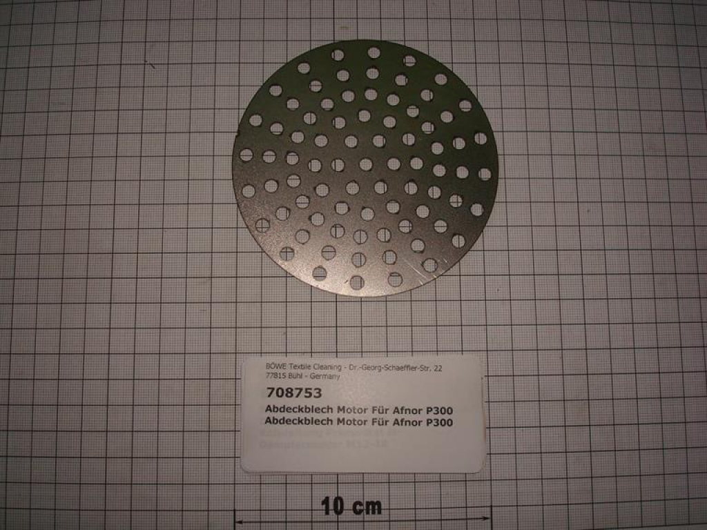 Abdeckblech Motor,DM105x1mm,Lochblech, AFNOR