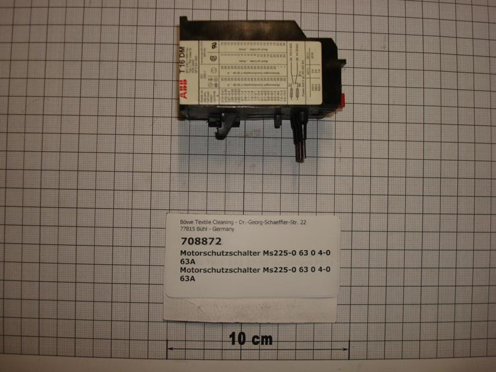 Motorschutzschalter MS225-0,63 0,4-0,63A