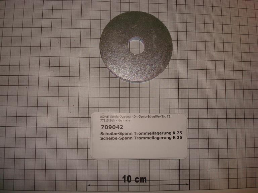 Washer for cage bearing 