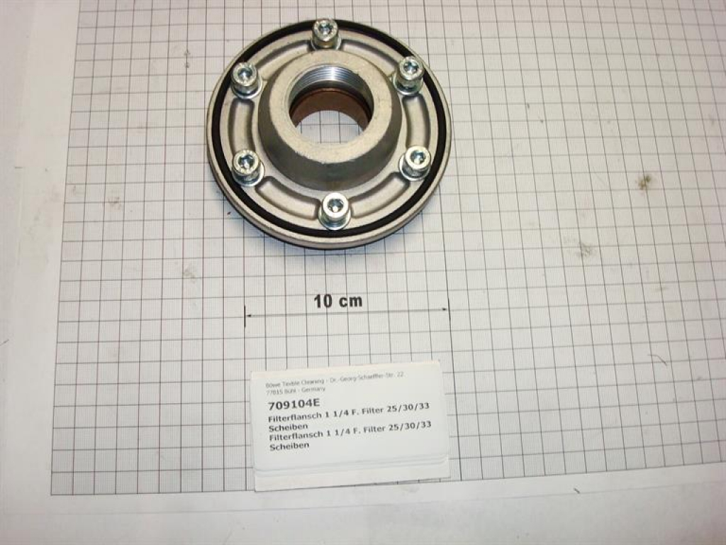 Filter flange,RWP-filter,1 1/4",25/30/33 discs