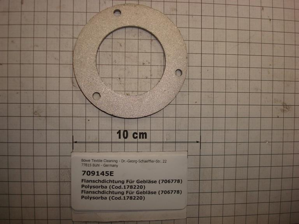 Flange gasket,round,50x85x6mm,for fan 706778Polysorba P25