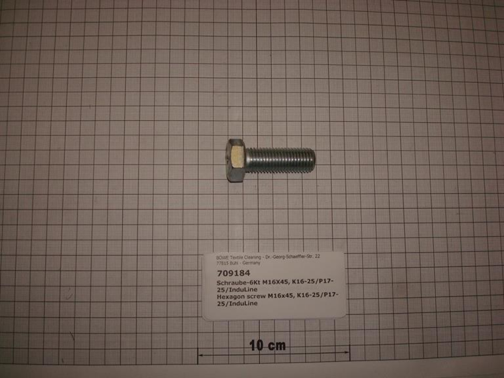 Hexagon screw M16x45