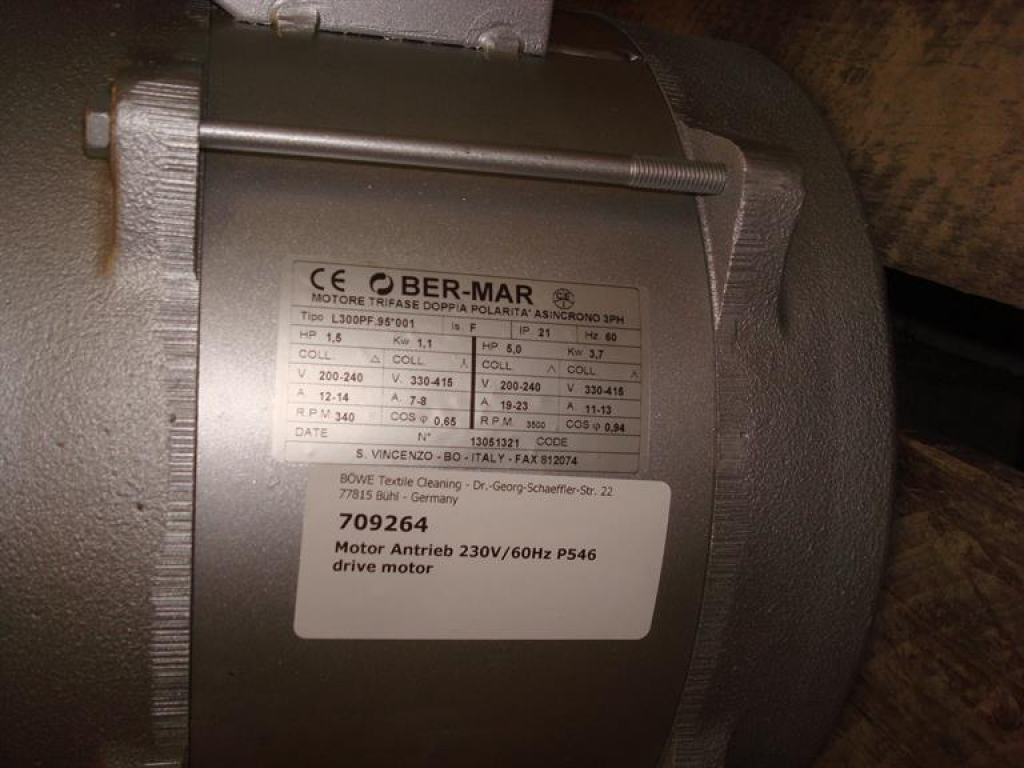 Drive motor,230V-60Hz,3,7KW,P546