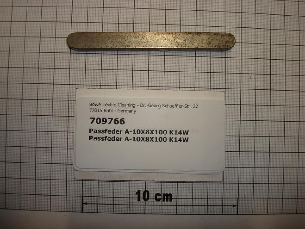 Fitting key,A10x8x100mm,DIN6885,K14W