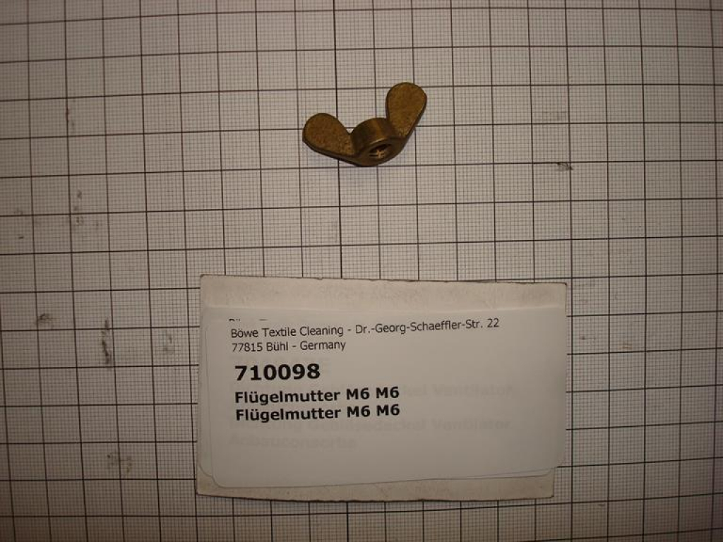 Wing nut DIN315,M6,brass