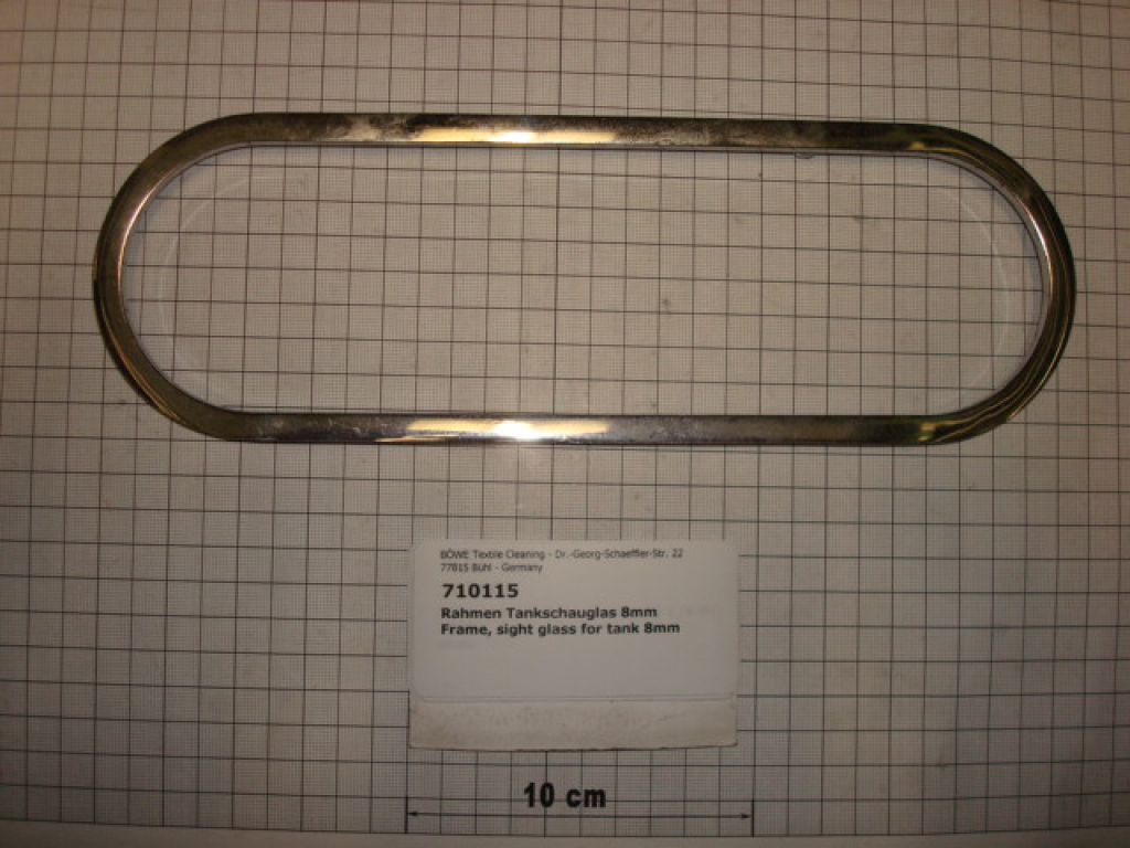Flange for tank sight glass,oval,72x268x4mm,8mm,K25,P/M12-18