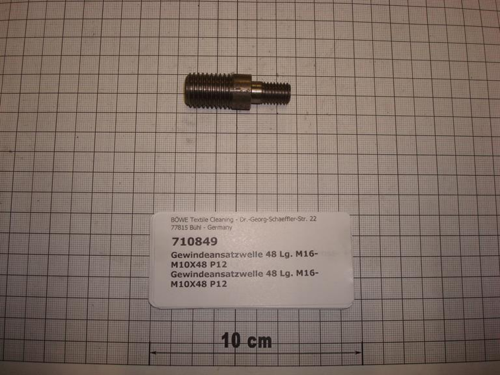 Gewindeansatzwelle,M16-M10x48mm,P12