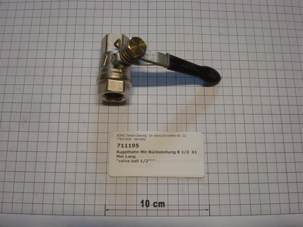 Ball cock 1/2" with spring 61mm