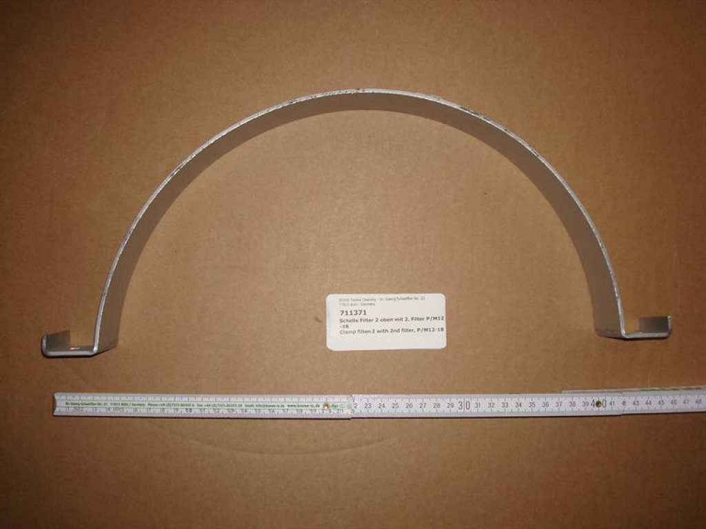 Clamp, filter holder Öko-Filter2 (top),DN370mm,W 50mm; P/M12-18; Pi/Mi