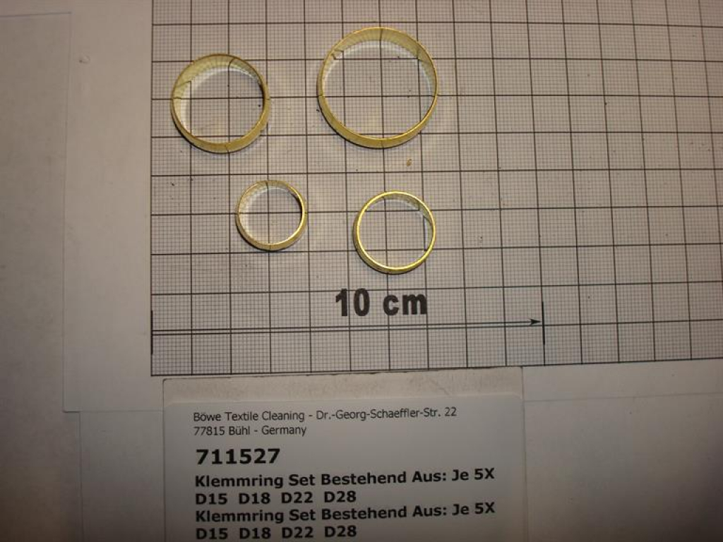 Klemmring Set, bestehend aus: Je 5xD15,D18,D22,D28