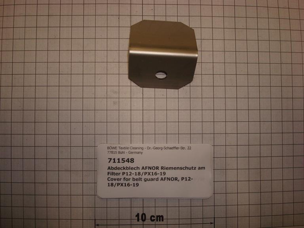 Abdeckblech AFNOR Riemenschutz am Filter, P/M12-18,PX16-19