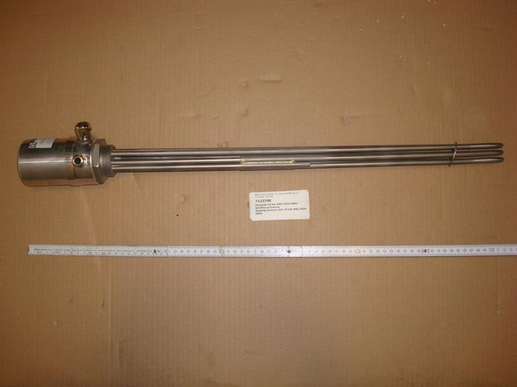 Heating element,10kW,440/762V-60Hz,1 1/2",605mm,w.thermostate