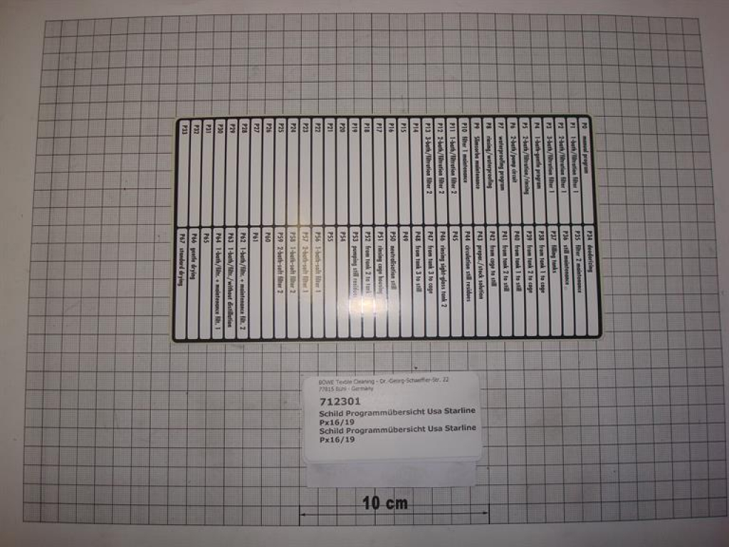 Program sticker,USA,PX16/19